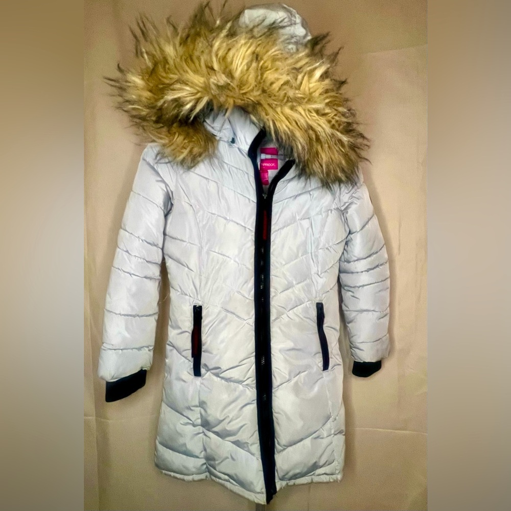 Weatherproof Girls Size 12 Cream Parka Jacket
